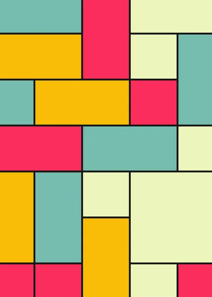 Modello Geometrico Astratto Con Rettangoli Illustrazione Vettoriale — Vettoriale Stock
