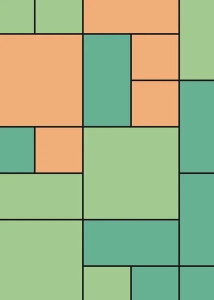 Färg Geometrisk Bakgrund Med Stora Storlek Torg Och Rektanglar Vektorillustration — Stock vektor