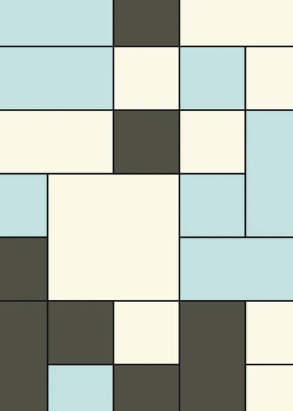 Färg Geometrisk Bakgrund Med Stor Storlek Rektanglar Vektorillustration — Stock vektor