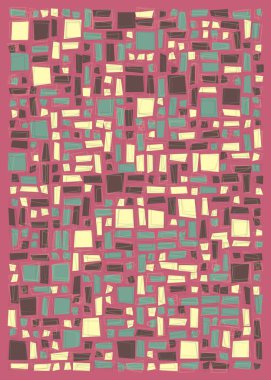 Dikdörtgenli soyut geometrik desen. Vektör illüstrasyonu 