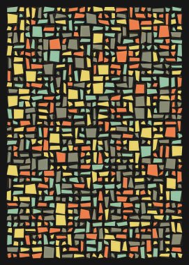 Dikdörtgenli soyut geometrik desen. Vektör illüstrasyonu 