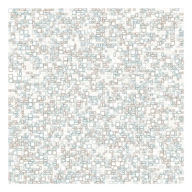 Dengeli kareler, kalıpsal üretken hesaplama, vektör illüstrasyonu