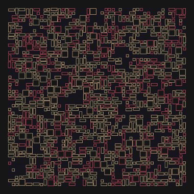 Dengeli kareler, kalıpsal üretken hesaplama, vektör illüstrasyonu