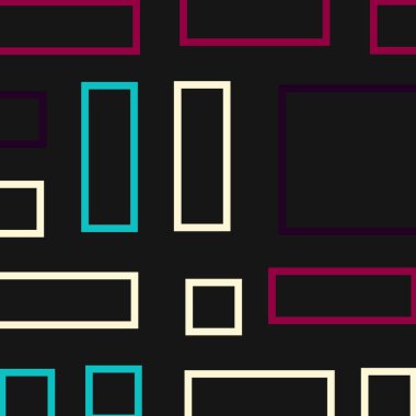 Dengeli kareler, kalıpsal üretken hesaplama, vektör illüstrasyonu