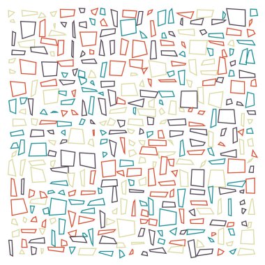 Dengeli kareler, kalıpsal üretken hesaplama, vektör illüstrasyonu