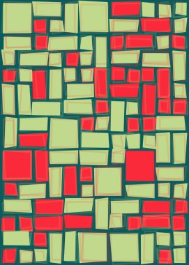 Soyut dörtlü, vektör illüstrasyon tasarımı