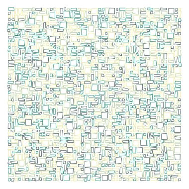 Dengeli kareler, kalıpsal üretken hesaplama, vektör illüstrasyonu