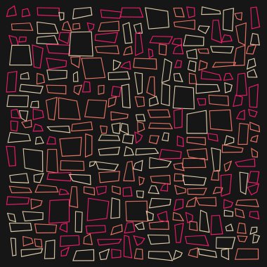 Dengeli kareler, kalıpsal üretken hesaplama, vektör illüstrasyonu