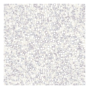 Dengeli kareler, kalıpsal üretken hesaplama, vektör illüstrasyonu