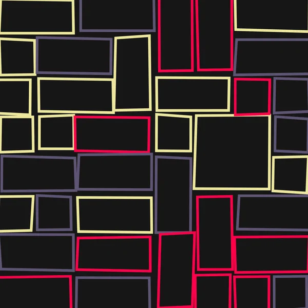 Offset Squares Pattern Generative Computational Vector Illustration — Stock Vector