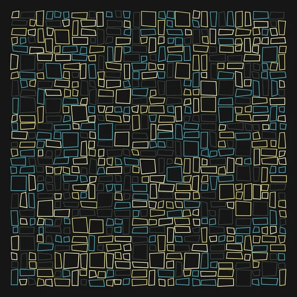 Cuadrados Compensación Patrón Generativo Computacional Ilustración Vectorial — Archivo Imágenes Vectoriales