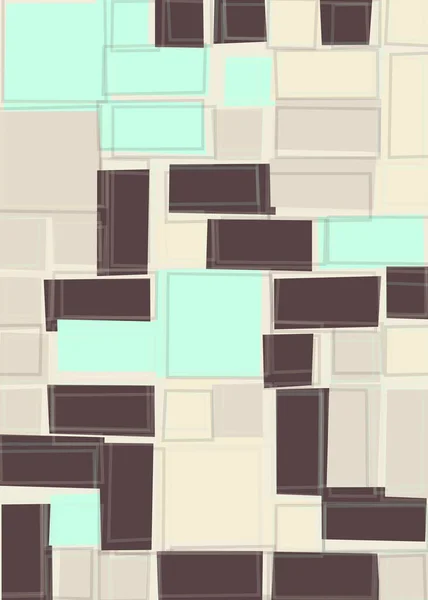 Offset Quads Arte Generativo Fondo Ilustración — Vector de stock