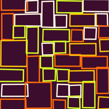 Dengeli kareler, kalıpsal üretken hesaplama, vektör illüstrasyonu