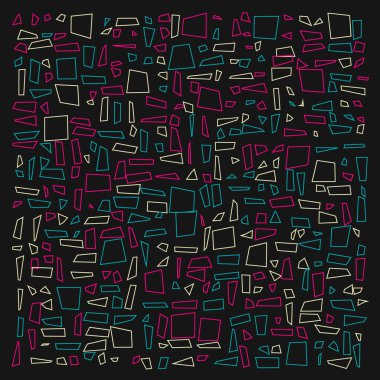 Dengeli kareler, kalıpsal üretken hesaplama, vektör illüstrasyonu