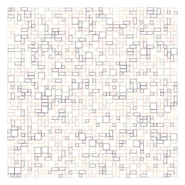 Dengeli kareler, kalıpsal üretken hesaplama, vektör illüstrasyonu