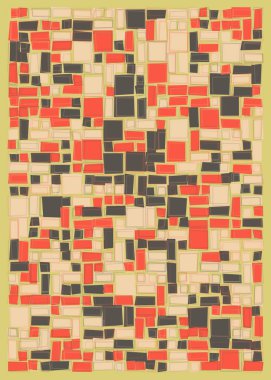 Ofset Quad üretken sanat arkaplan çizimi