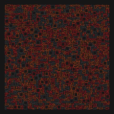 Dengeli kareler, kalıpsal üretken hesaplama, vektör illüstrasyonu