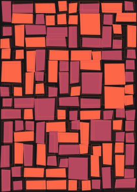 Soyut dörtlü, vektör illüstrasyon tasarımı