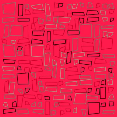 Dengeli kareler, kalıpsal üretken hesaplama, vektör illüstrasyonu