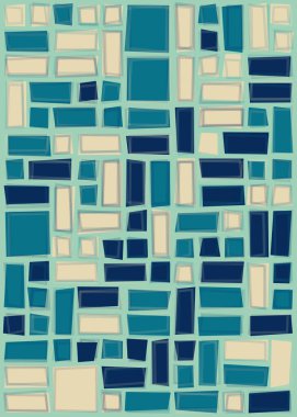 Dikdörtgenli soyut geometrik desen. Vektör illüstrasyonu 