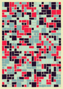 Dikdörtgenli soyut geometrik desen. Vektör illüstrasyonu 