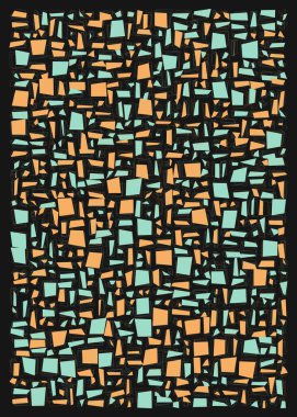 Soyut dörtlü, vektör illüstrasyon tasarımı