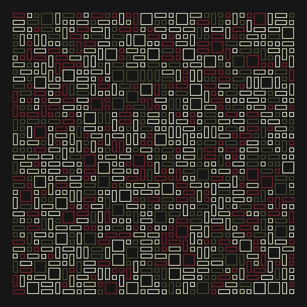 Cuadrados Compensación Patrón Generativo Computacional Ilustración Vectorial — Archivo Imágenes Vectoriales