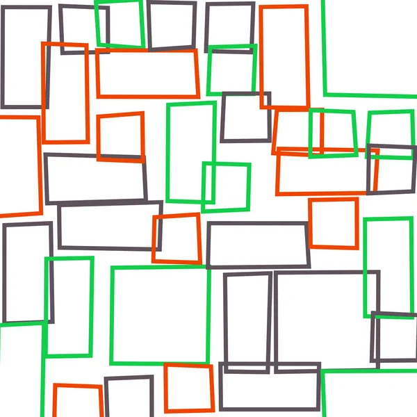 Offset Quads Generativ Konst Bakgrund Konst Illustration — Stock vektor