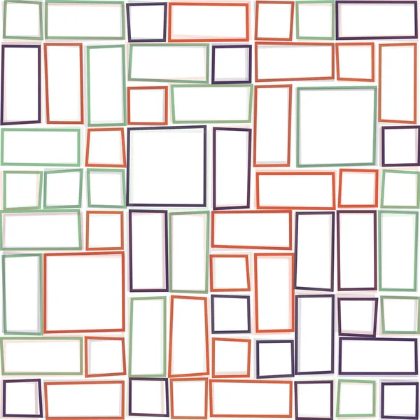 Abstraktes Geometrisches Muster Mit Rechtecken Vektorillustration — Stockvektor