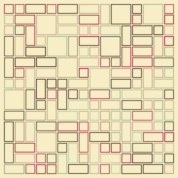 Abstract Geometrisch Patroon Met Rechthoeken Vectorillustratie — Stockvector