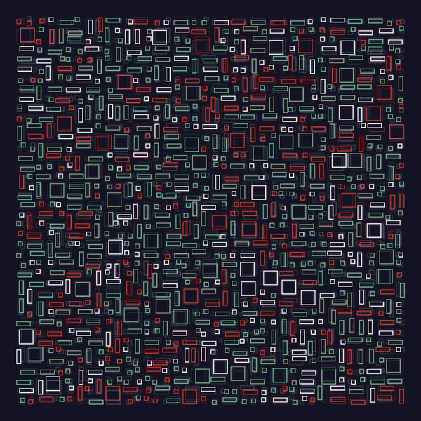 Offset Quads Generative Kunst Hintergrund Kunst Illustration — Stockvektor