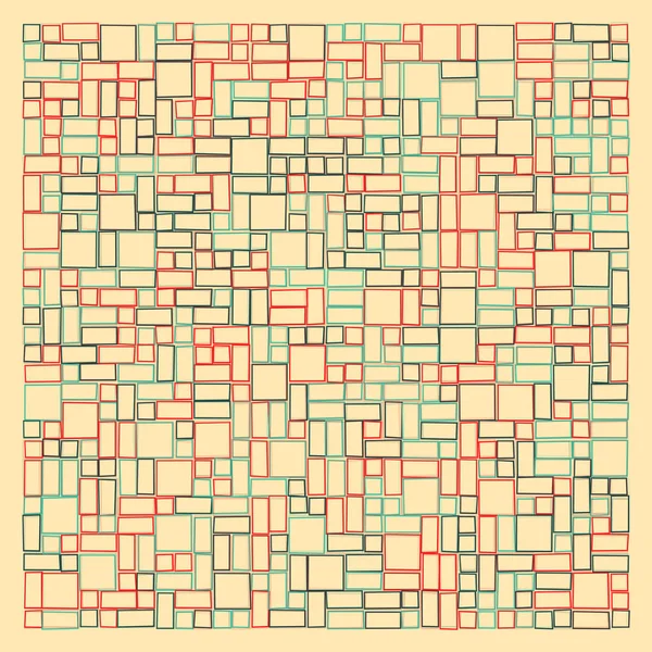 Offset Quads Generative Art Tło Sztuka Ilustracja — Wektor stockowy