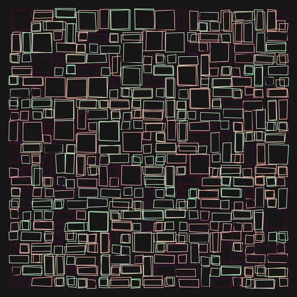 オフセットクワッド 生成芸術の背景 — ストックベクタ