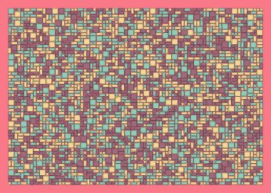 Renkli dikdörtgenlerle soyut geometrik arkaplan. Vektör illüstrasyonu