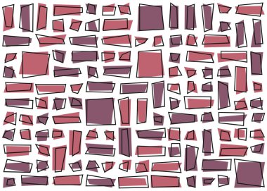 Renkli dikdörtgenlerle soyut geometrik arkaplan. Vektör illüstrasyonu