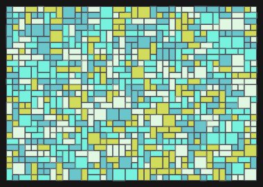 Renkli dikdörtgenlerle soyut geometrik arkaplan. Vektör illüstrasyonu