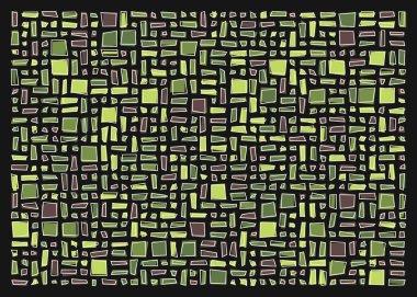 Renkli dikdörtgenlerle soyut geometrik arkaplan. Vektör illüstrasyonu