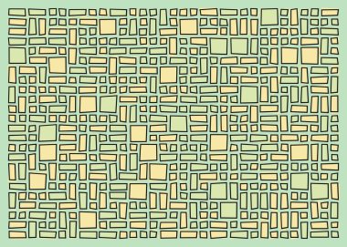 Renkli dikdörtgenlerle soyut geometrik arkaplan. Vektör illüstrasyonu