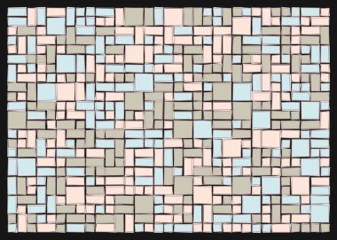 Renkli dikdörtgenlerle soyut geometrik arkaplan. Vektör illüstrasyonu