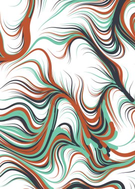 Soyut Geometrik Desen Üretken hesaplama sanatı, vektör illüstrasyonu