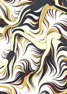 Soyut Geometrik Desen Üretken hesaplama sanatı, vektör illüstrasyonu