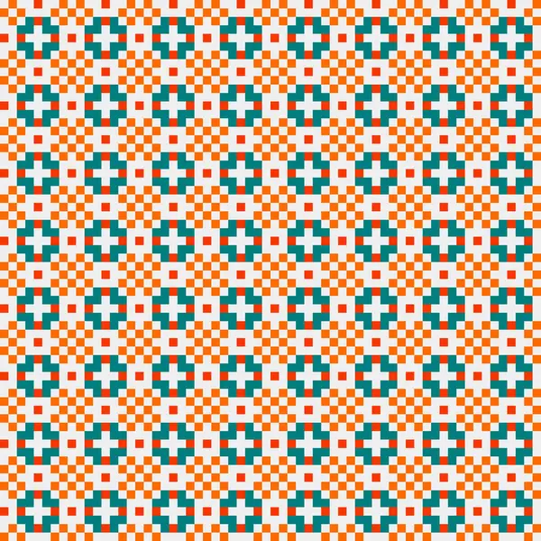 Abstract Symmetric Cross Pattern Vector Art Illustration — Stock Vector