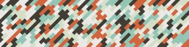 Soyut Geometrik Desen, üretken hesaplama sanatı, vektör illüstrasyonu 