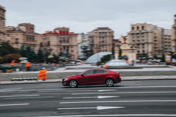 Ukraine Kiew August 2021 Roter Volvo S60 Auf Der Straße — Stockfoto