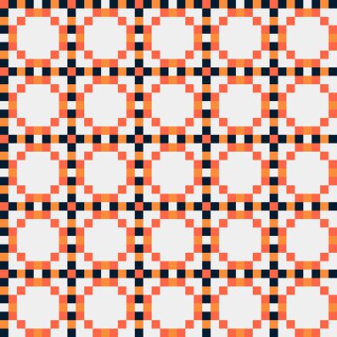 Soyut çapraz desen, üretken hesaplama sanatı, vektör illüstrasyonu