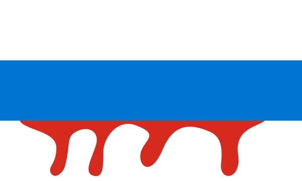 Біло Блакитно Білий Прапор Символом 2022 Антивоєнних Протестів Росії Червоний — стоковий вектор