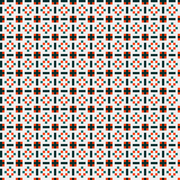 Abstract cross pattern, generative computational art, vector illustration