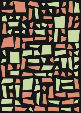 Ofset Quads üretken sanat arka planı, vektör illüstrasyonu