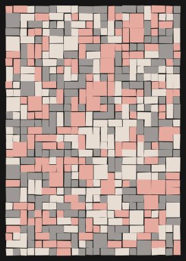 Ofset Quads üretken sanat arka planı, vektör illüstrasyonu