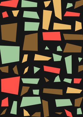 Ofset Quads üretken sanat arka planı, vektör illüstrasyonu